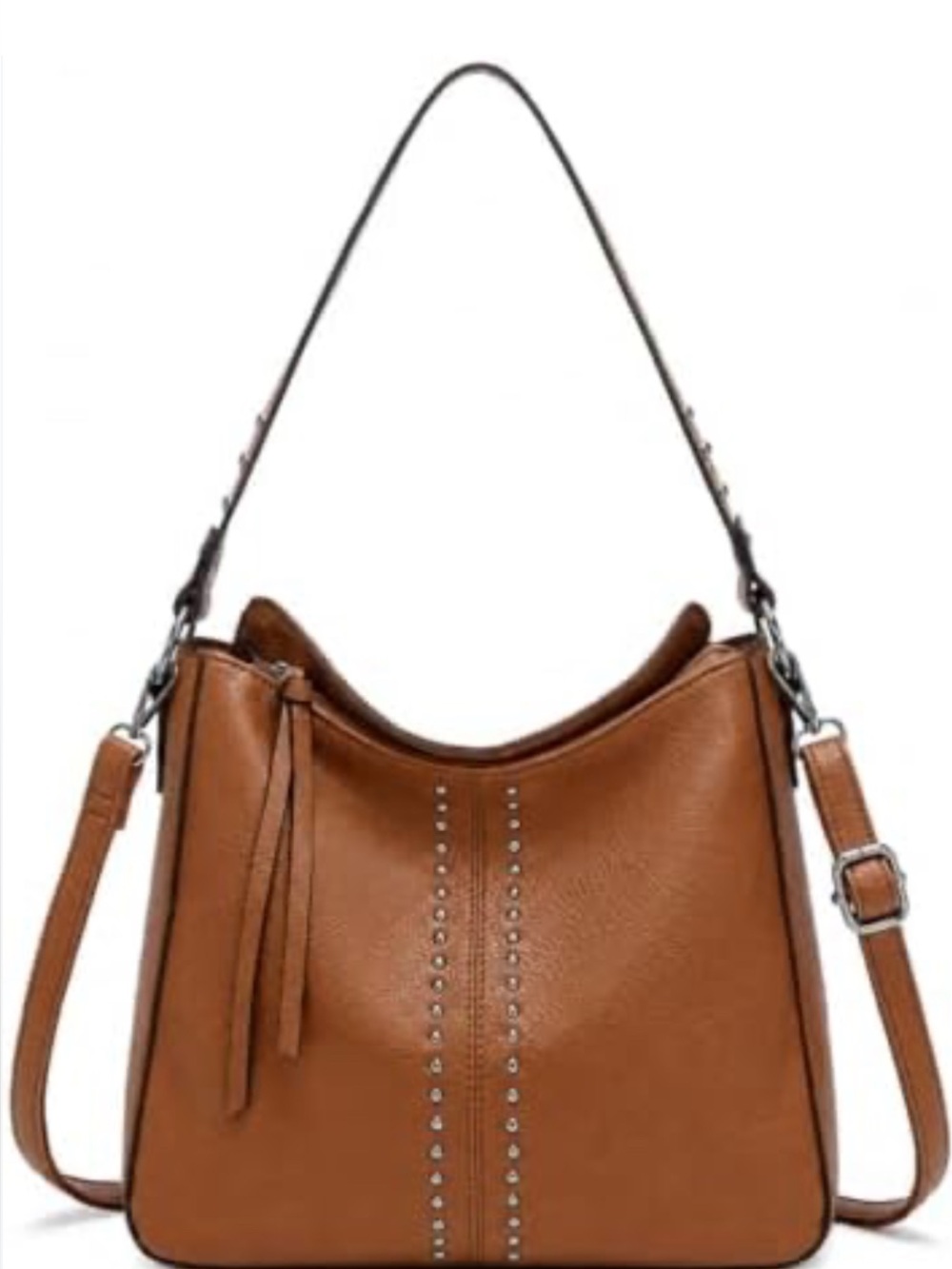 Montana West Vegan Leather Hobo Bag in Brown